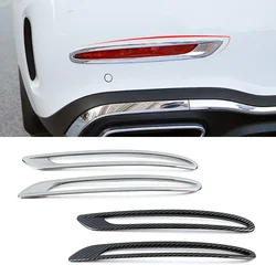 For Mercedes Benz C Class W206 2022 2023 Car Exterior Part Rear Fog Lamp Light Frame Cover Trim Chrome Carbon Fiber Color Refit