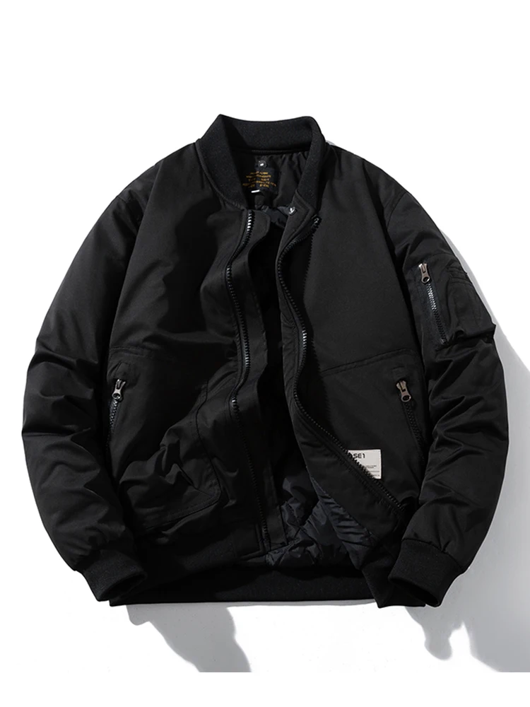 

Retro American Casual MA Pilot Jaet Cotton Coat Men Couple Autumn Winter Trendy Thiened Baseball Sle Workwear Coat