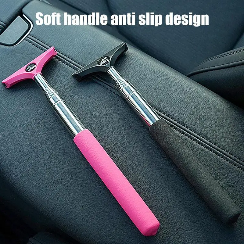 Car Window Squeegee Car Rearview Mirror Wiper Retractable Wiper Car Window Washing Brush Decontamination and Water Removal