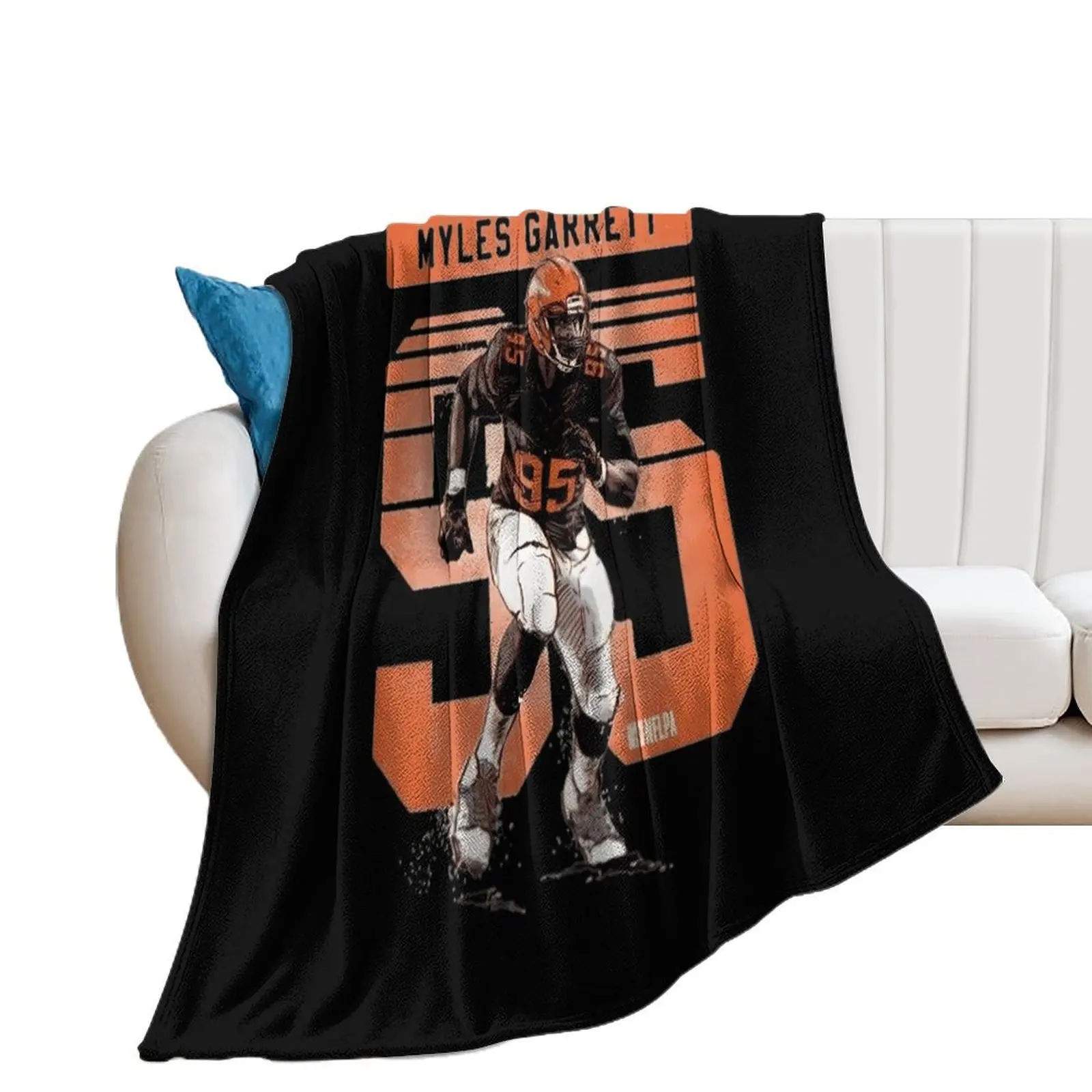 Myles Garrett 95 For Cleveland Browns Fans \t Throw Blanket Tourist Cute Plaid Sofa Throw Blankets