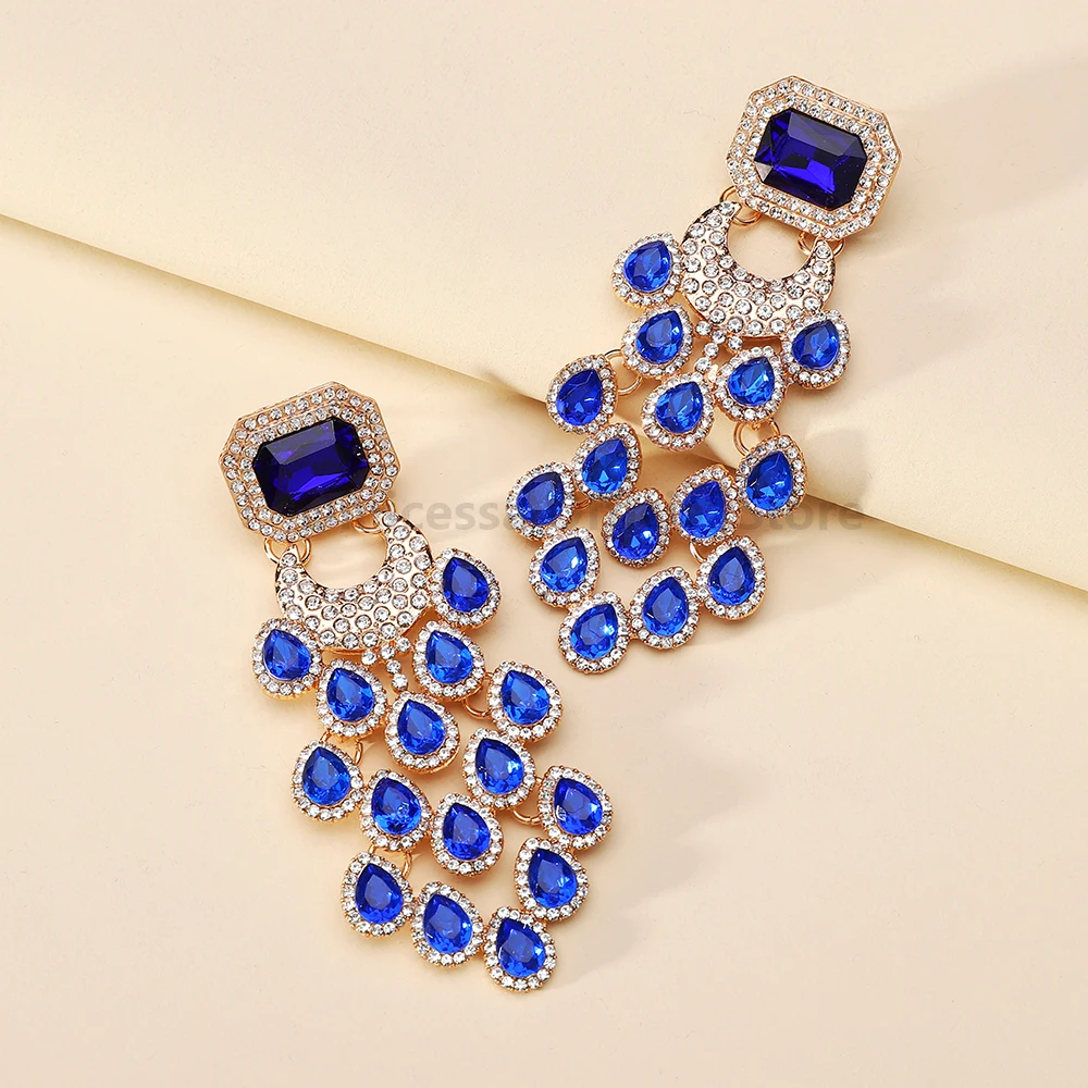 Elegant Fashion Bride Formal Unusual Wedding Party Pendant Jewelry Trend Luxury Design Charm Original Dangle Earrings For Women