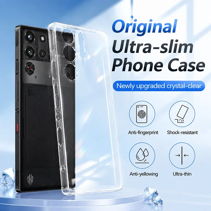 Premium Kristallklare Handyhüllen für Nubia RedMagic Red Magic 9 10 9S 10S Pro Plus Schlanke Kratzfeste Transparente Schutzhülle