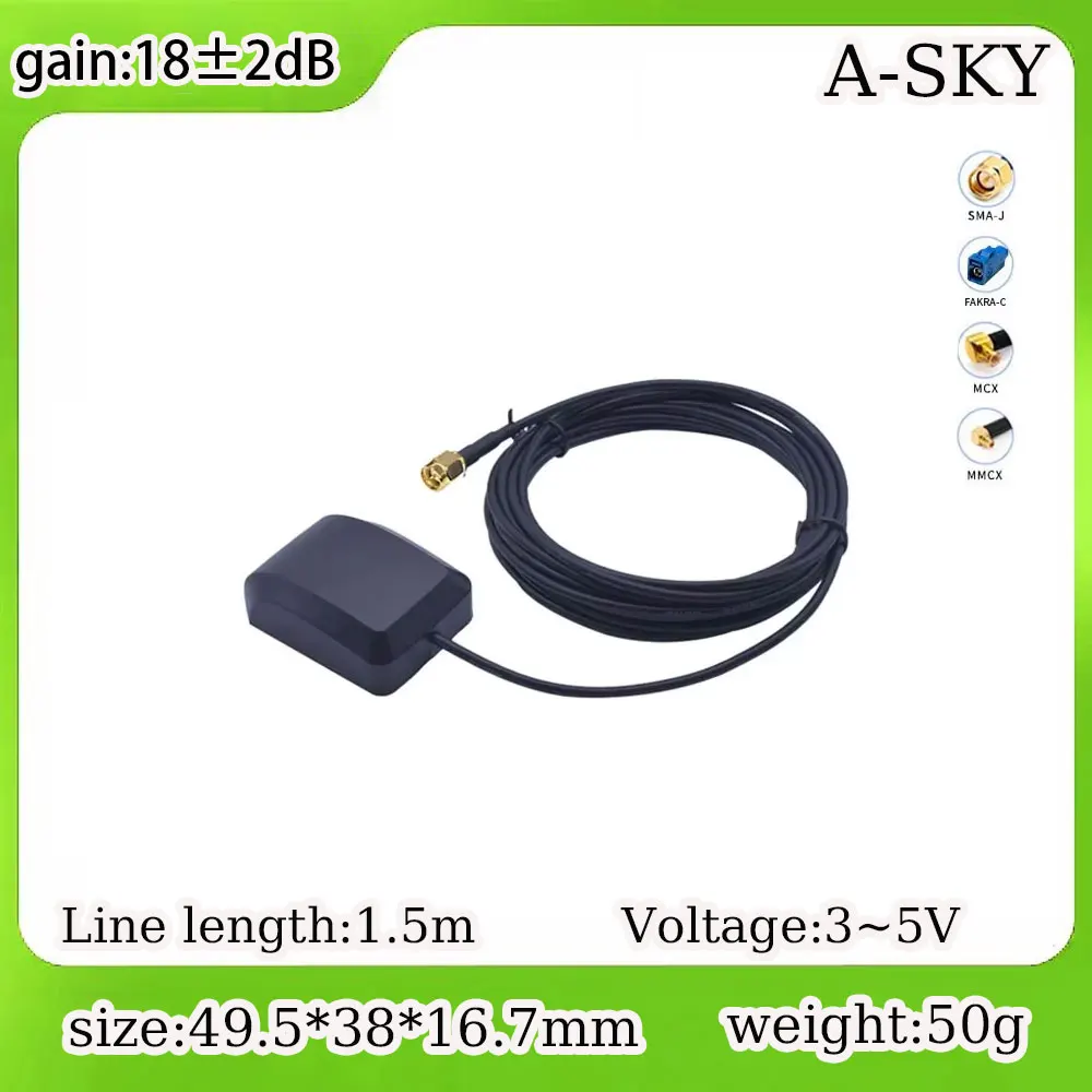 Antena GPS para monitoreo de antena de navegador, posicionamiento de vehículo, antena Beidou única, recepción rápida por satélite