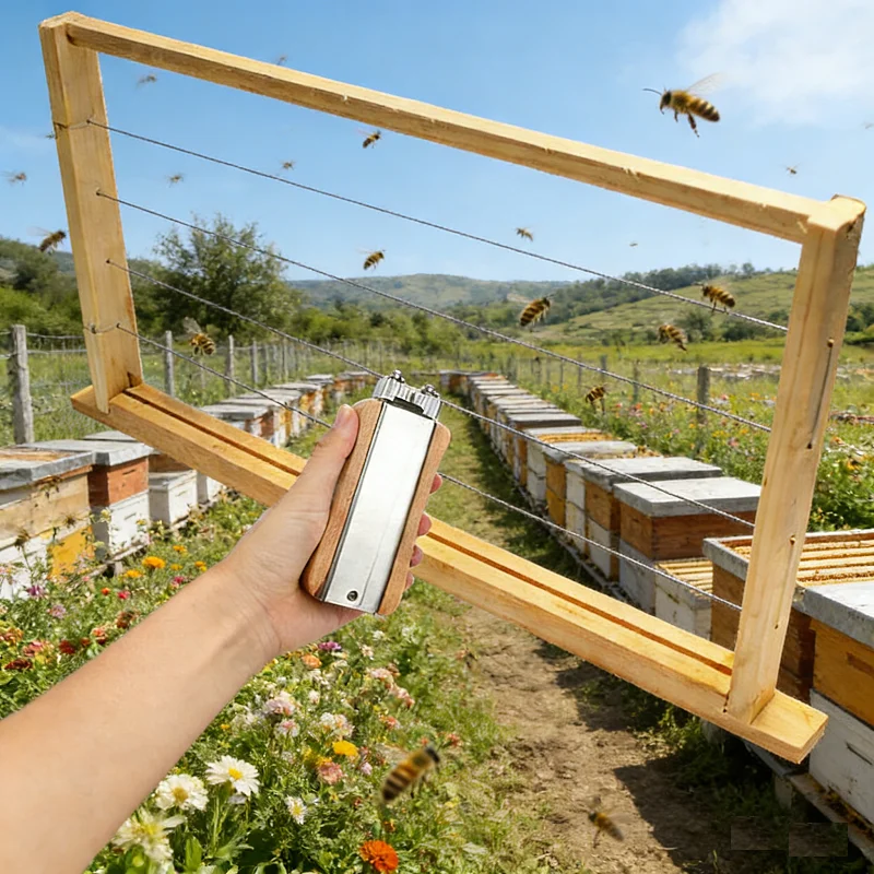 Tensor de alambre para colmena, alicates para marcos de nido, 2 unidades, tensor de alambre para marcos de abejas, herramienta de crimpado para colmena, crimpador de alambre para abejas