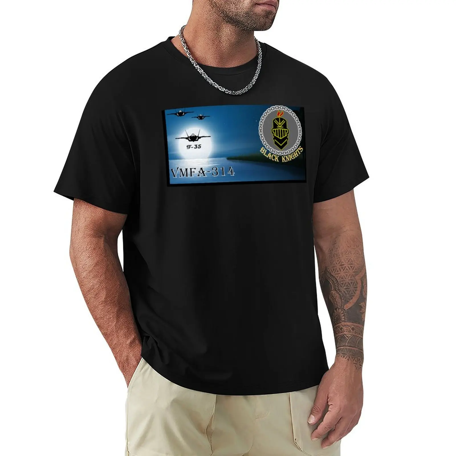 Marine Fighter Attack Squadron 314 (VMFA-314) T-Shirt Lightweight Print T-Shirt