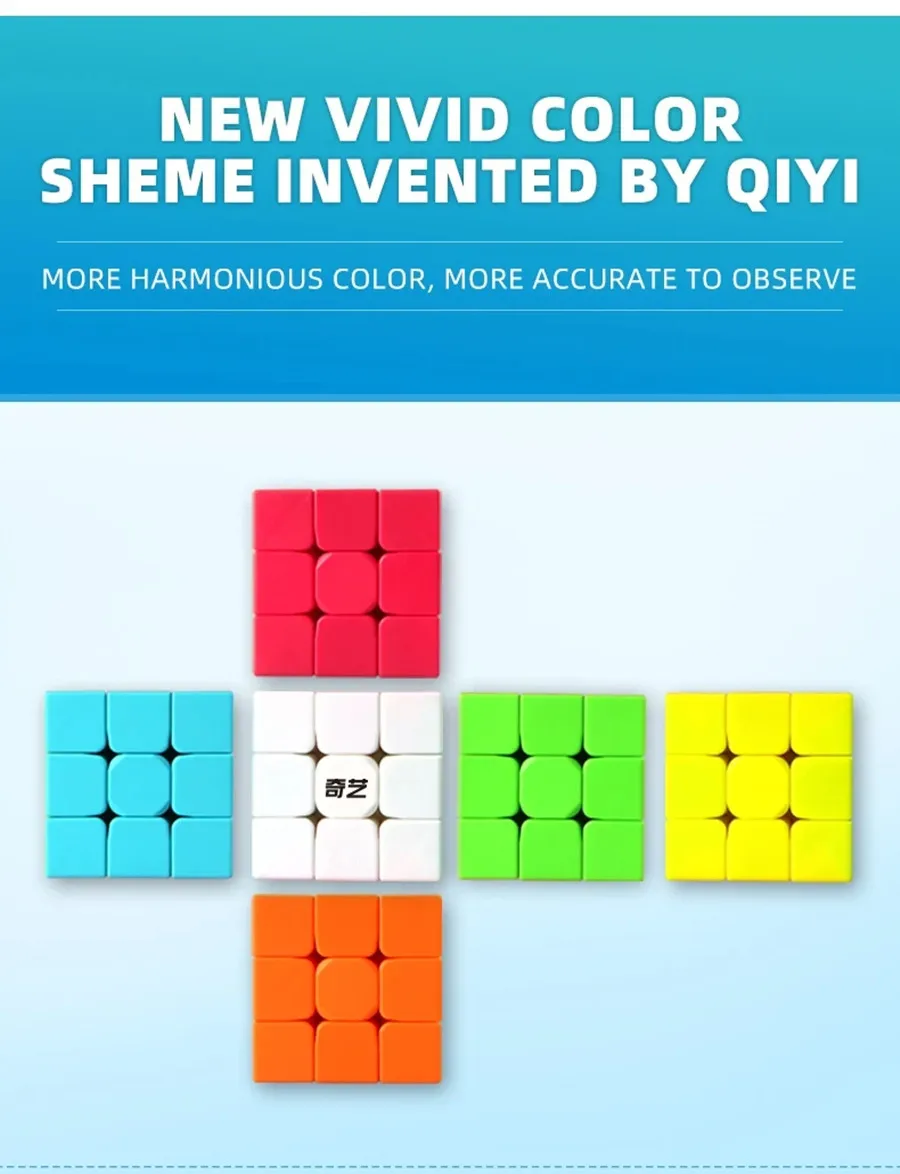 QiYi Speedcube Warrior S 3x3 Zauberwürfel Stickerless Professionelles 3x3 Geschwindigkeitspuzzle 3×3 Kinder Cubo Magico für Spiele – Detail 7