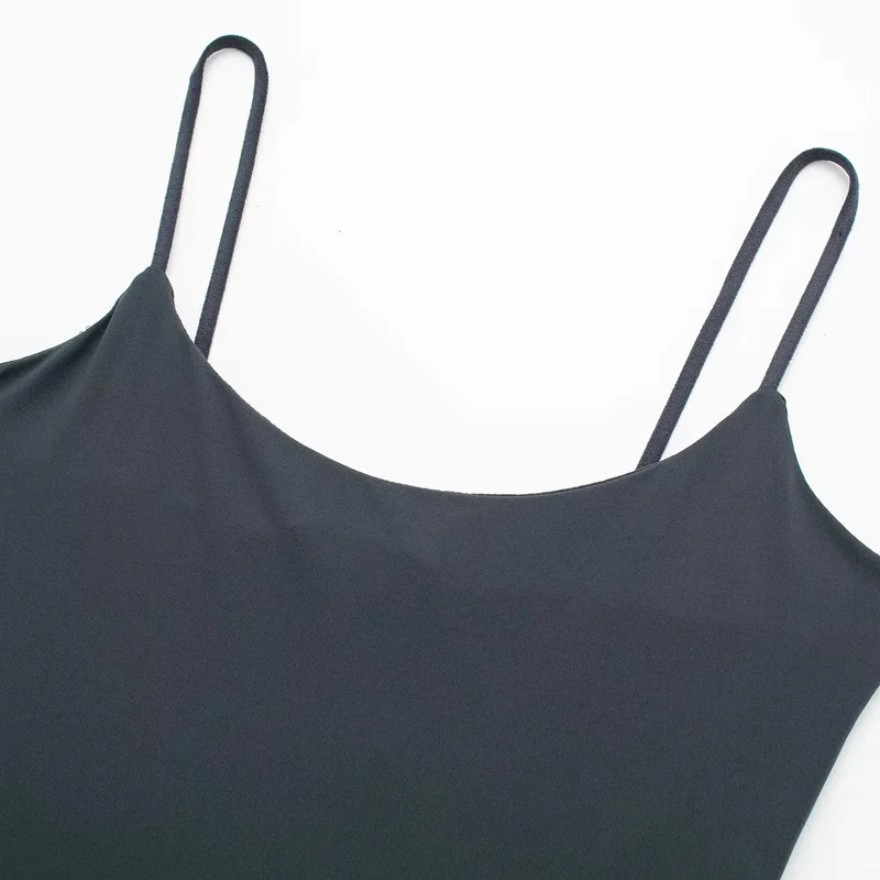 HXAO Women\'s Bodysuit 2024 Summer Sexy Elegant Knitted Bodysuit Ladies Fashion Casual Sleeveless Backless White Black Slip Top