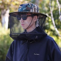 Outdoor Sunscreen Mosquito Hat Foldable Repellent Protection Fishing Sun Cap Insect Bee Protection Net Mesh Bucket Hat