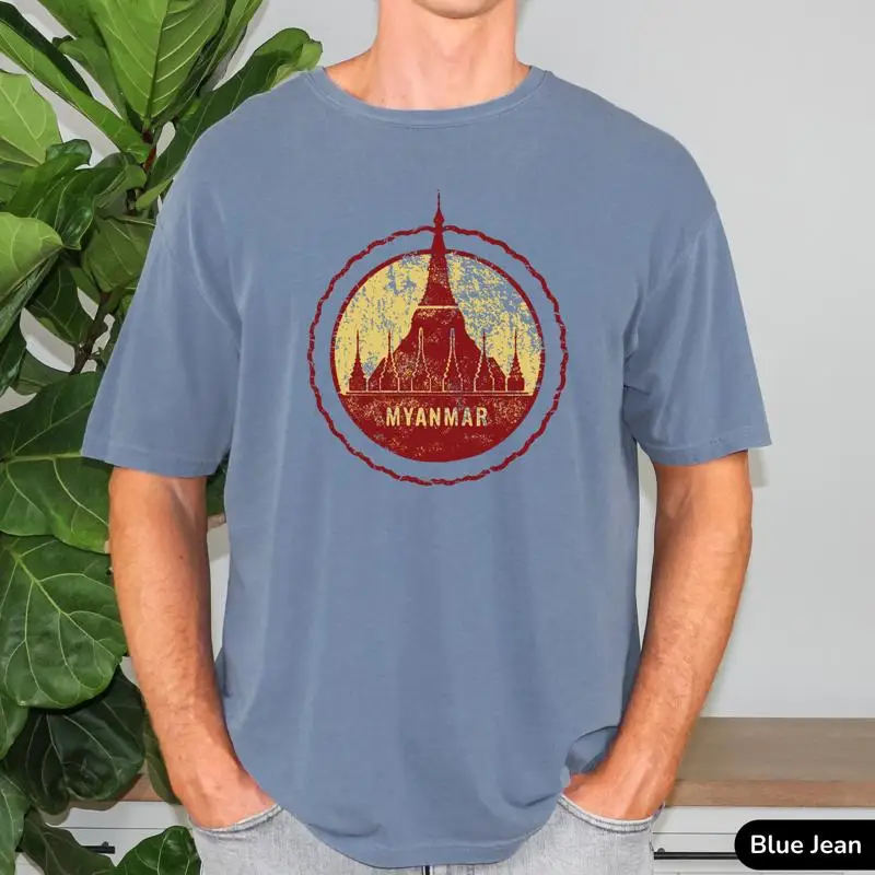 Myanmar Vintage T Shirt Burma Travel Souvenir Burmese Pride