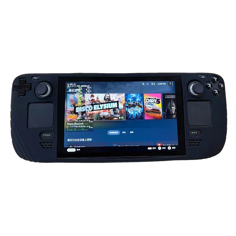 Soft Silicone Case For Steam Deck Game Console Handheld All-inclusive Anti-slip Silicone Protective Cover Accessories Silicone