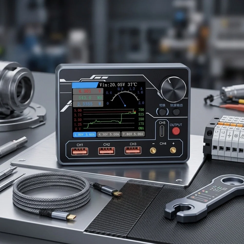 Digital Ammeter Supporting DC5V to 24V Input for PD Fast Charging Protocols 1mV Voltage Resolution 0.1mA Current Resolution