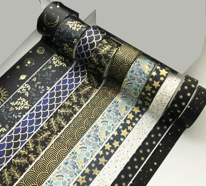 

10 рулонов/коробка, креативная лента для ручного счета и декоративная бумажная лента для коллажей «сделай сам», лента для ручного счета