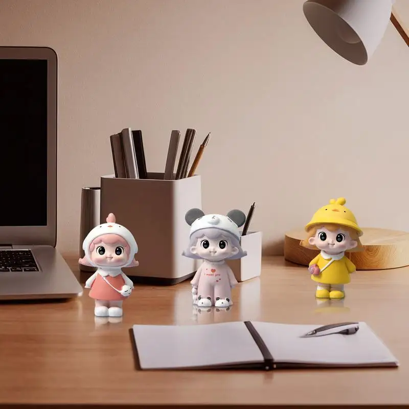 

Cute Girl Figurines Resin Figure Dolls Collectible Toy For Girls And Women Creative Cartoon Toy For Desktop Car Decoration
