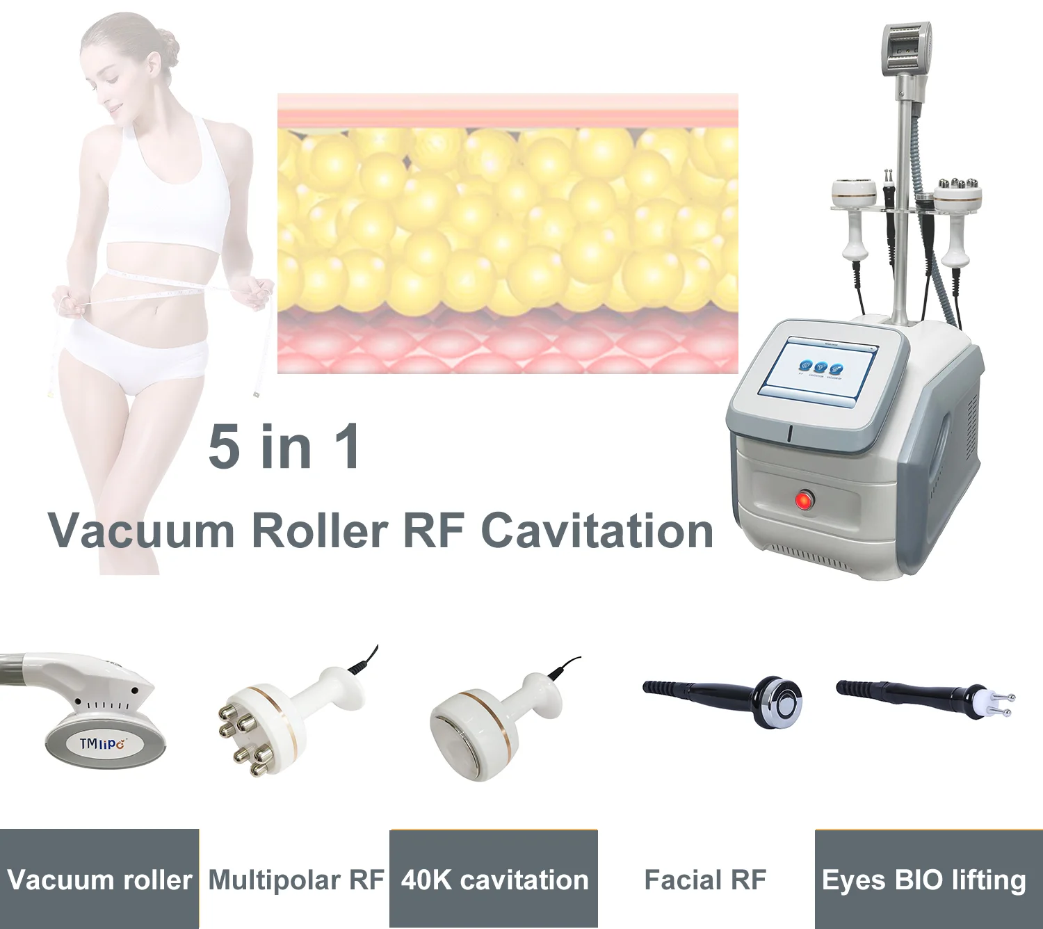 

Вакуумный кавитационный массажный ролик 5-в-1 — портативный инструмент Vela для коррекции фигуры и подтяжки лица