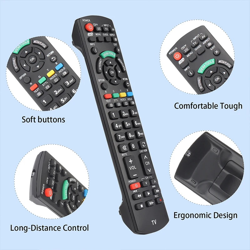 N2QAYB000747 Remote Control For Panasonic TV TH-L42ET5A TH-L42ET5Z TH-L47ET5A TH-L47ET5Z TH-L55ET5A TH-L55ET5Z TH-P42UT50Z