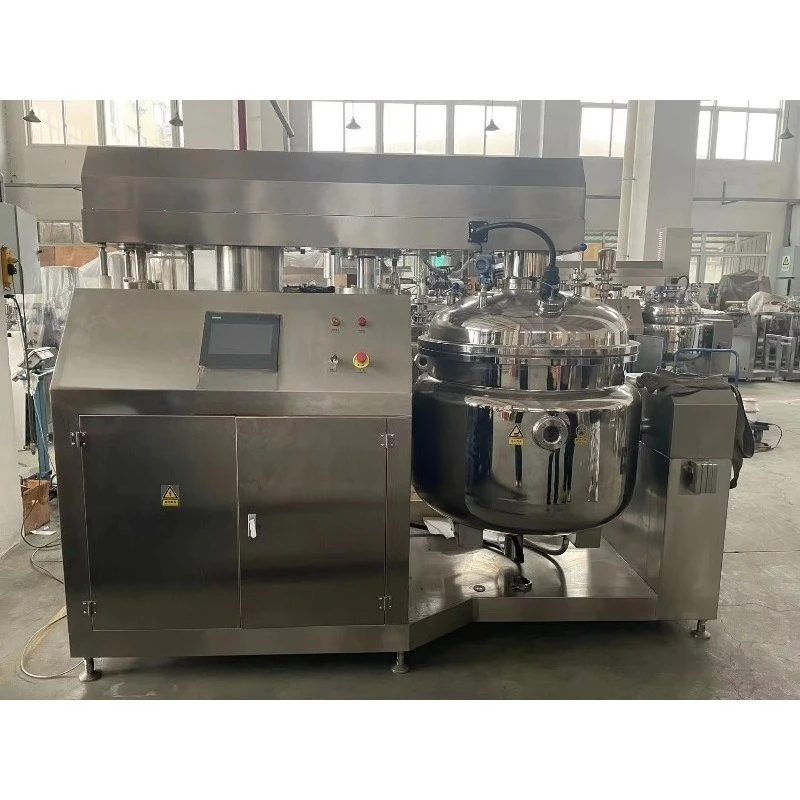 New Hand Cream Manufacturing Plant Electric Heating Vacuum Homogenizing Emulsifier Gel Mixing Machine
