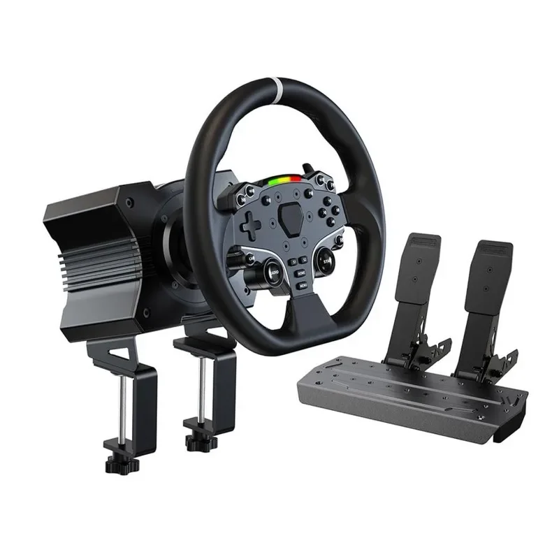 All-in-One PC Gaming Racing Simulator 3PCS Bundle: 5.5Nm Direct Drive Wheel Base, Cloud-based App Control