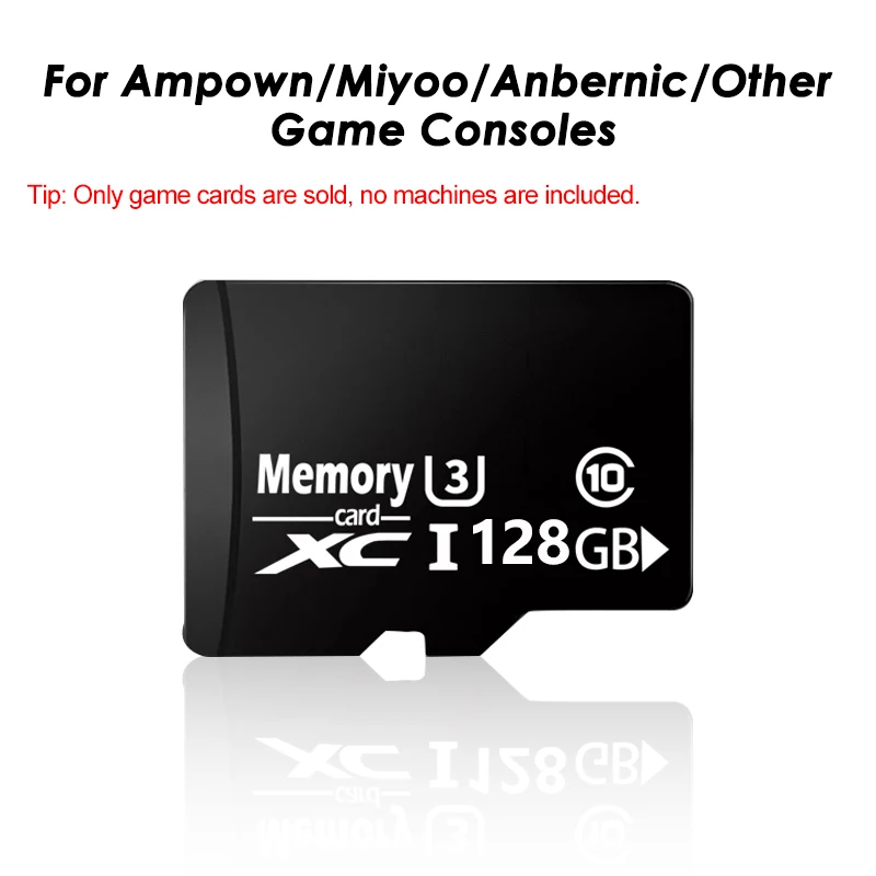 Ampown Micro Memory SD Card Up To 256GB SD/TF Flash Card 32 64 128G Memory Card for GD10 GD20 M8 G11PRO MIYOO Game Accessories