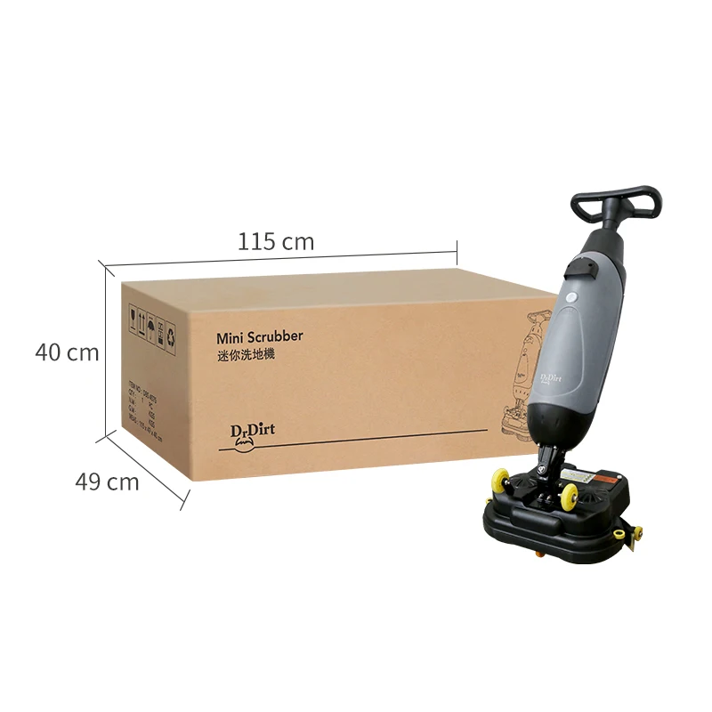 Draagbare, op batterijen werkende twee borstels, dubbele kop vloerschrobmachine, kleine commerciële loopdroger voor vloerreiniging