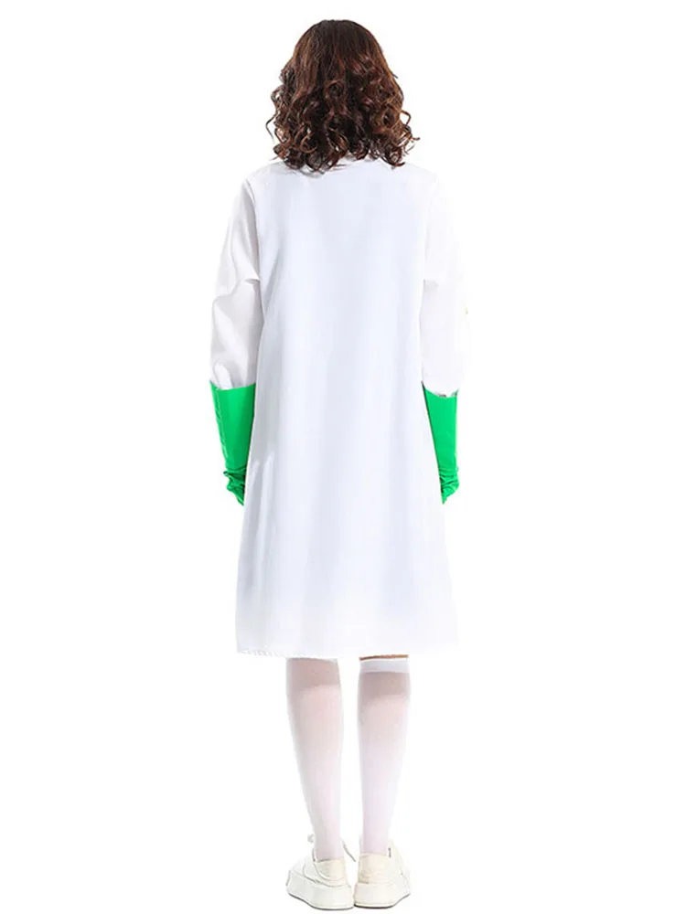 loween Pazzo Scienziato Costume Piccolo Dottore Abiti da Spettacolo Teatrale Scienziato di Fisica Tema Volare Abiti Coordinati Poly...