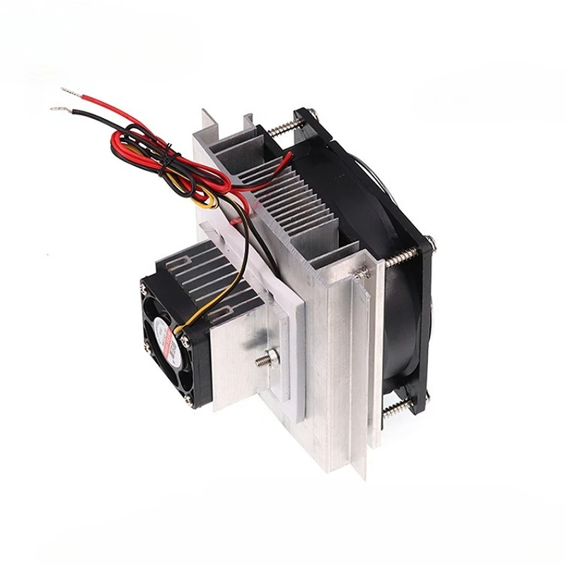 DC 12V Semiconductor Fridge Refrigeration Cooling System for Mini Air Conditioner Refrigerator DIY Peltier Cooler Kit with Fan
