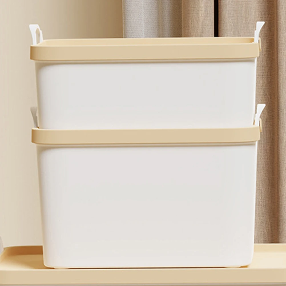 

2Pcs H held Storage Boxes Home Office Desktop ganizer Plastic Container School File Box Multi Functional Bathroom Bedroom Use