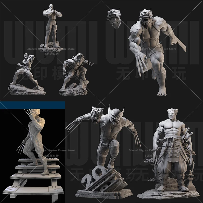 

1/24 1/18 Scale DIY Self-assembled GK 3D Resin Un-panited Doll White Model Logan The Anti-Hero Mutans In Exile And Battle