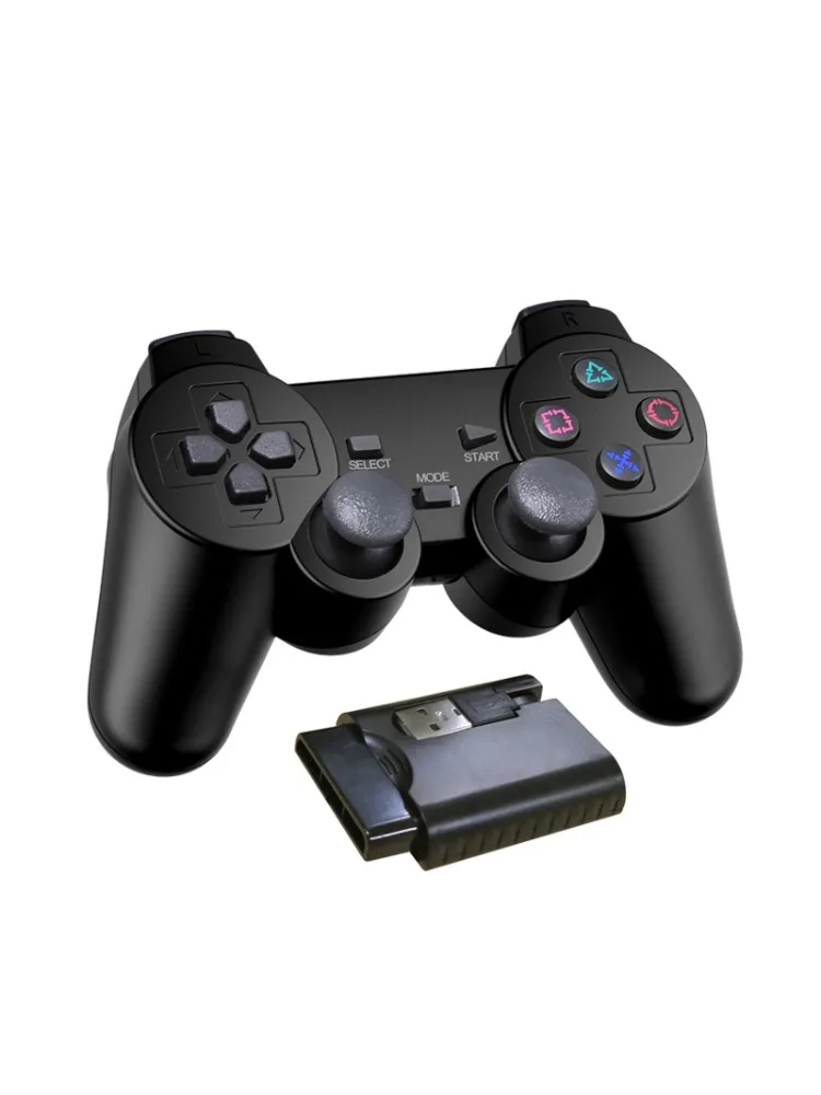 Manette de jeu sans fil pour PS2, avec double choc de Vibration, pour Playstation 3, Joypad, commande USB, Console de jeu PC