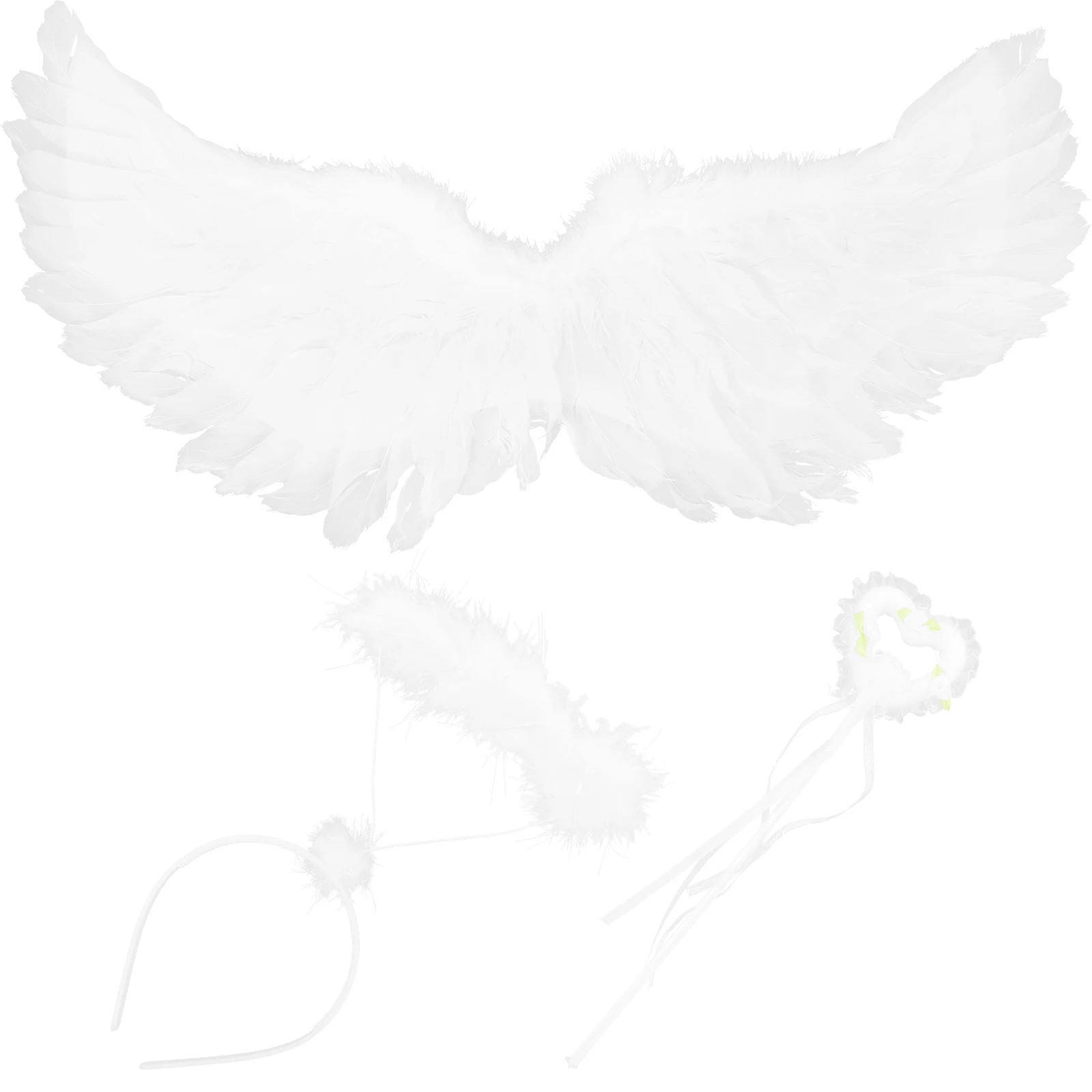 

1 set Angel Set White Small Size Fairy Wand Kids Girls Costume Fairy Wing Kids Props Costume Props Stage Holiday