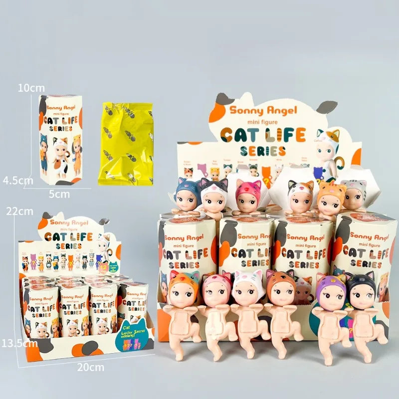 

Hot 12pcs Meow Meow Daily Sitting Series Sonny Angel Blind Box Full Set Anime Cute Room Decoration Desktop Ornament Wholesale