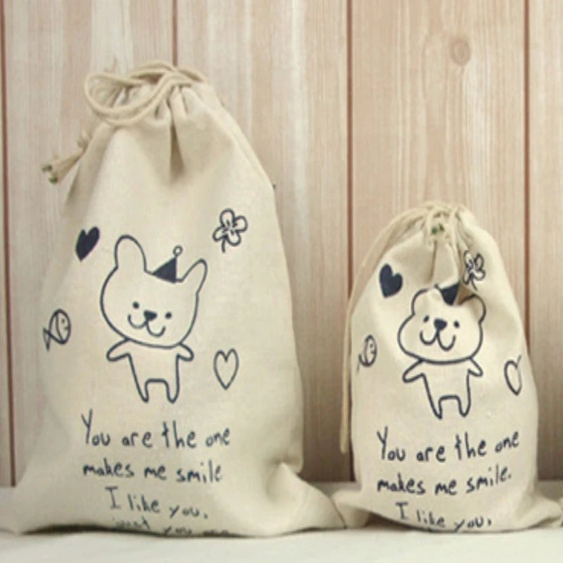 custom high quality linen jewelry drawstring gift bag for jewelry storage and packaging
