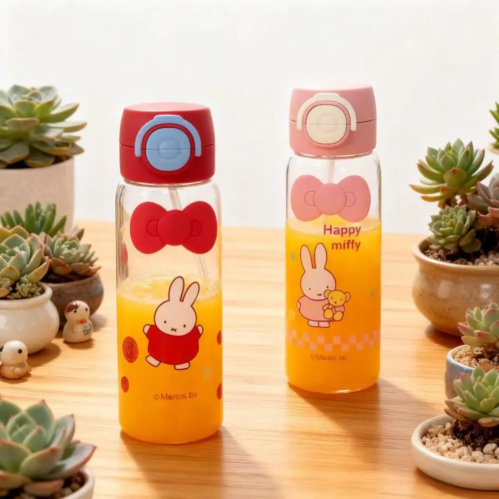 Новый 600 мл Miffy кофе молоко чашка для завтрака Kawaii мультфильм портативный детский домашний двойной напиток для хранения пластиковая чашка для воды