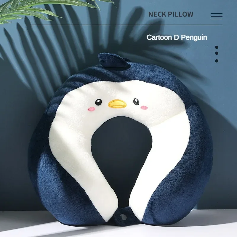 Car Portable U-shaped Pillow, Commuting Nap Cartoon Neck Protection Pillow, Outdoor Travel Airplane Pillow Car Accessories