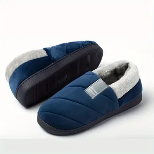 رجالي الشتاء فروي النعال سميكة نعل غير قابل للانزلاق عارضة الأزواج في الهواء الطلق غرفة نوم رجالي أحذية أزياء كبيرة 46 47 أفضل 8 كروكس مبيعا مقاس 47 - رقم 6