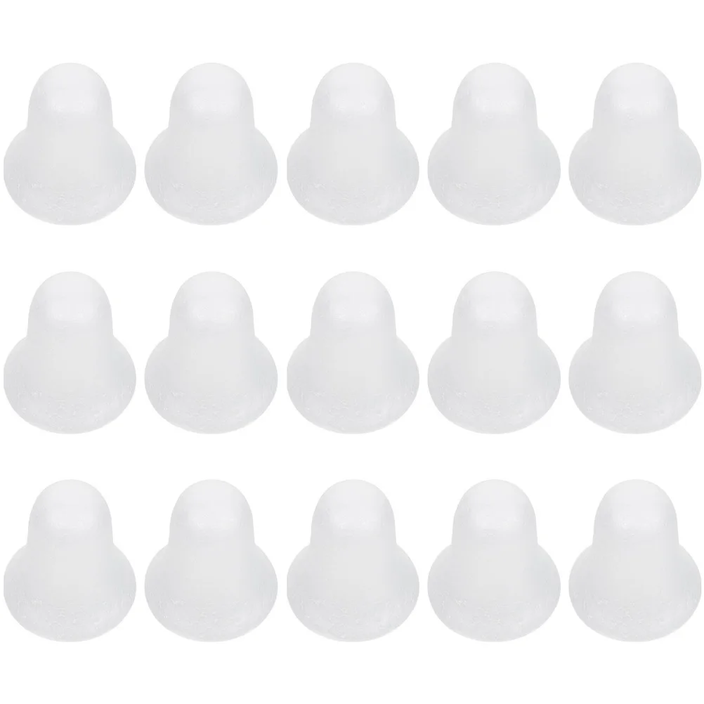 

15pcs Diy Craft Bells Xmas Party Decorations Unfinished White Foam Bell Ornaments For School Projects Handmade Accessories