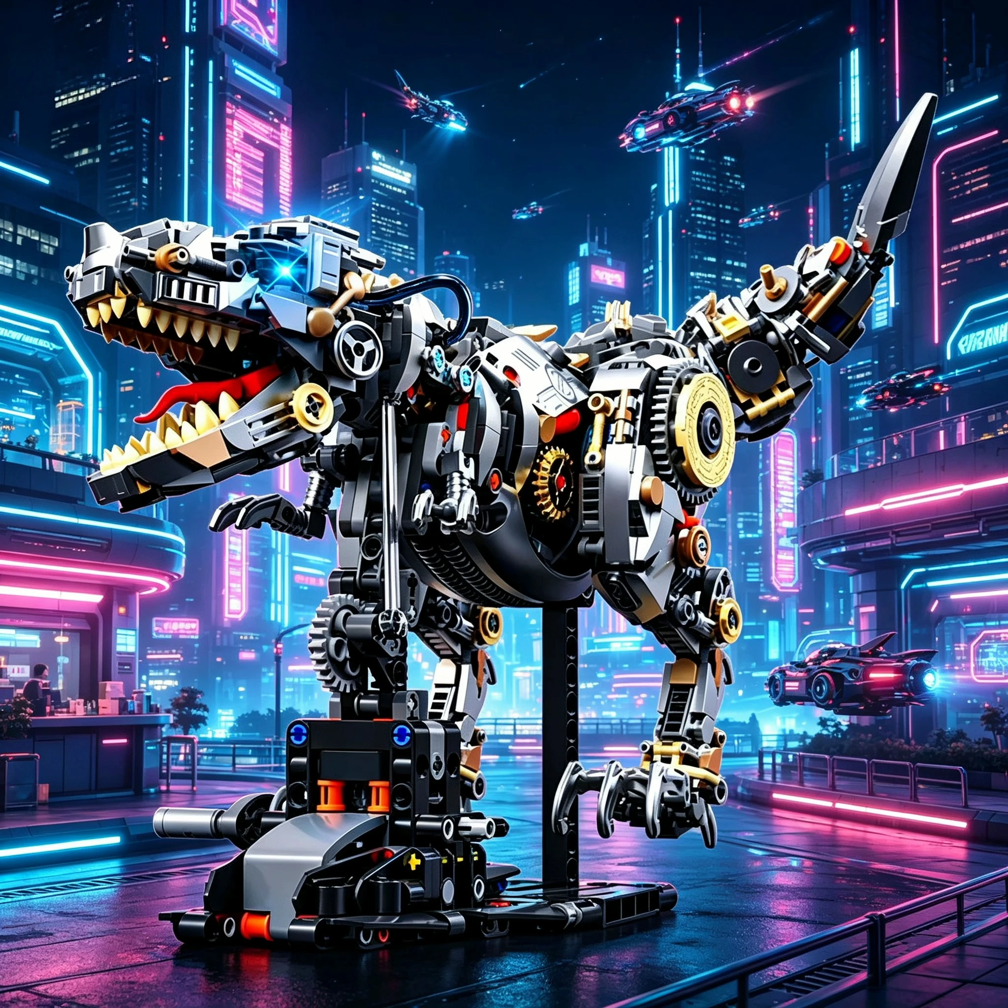 2026 New Building Block Mechanical T-Rex Model. DIY Toy, Desktop Decoration, Holiday Gift Suitable for Children and Adults