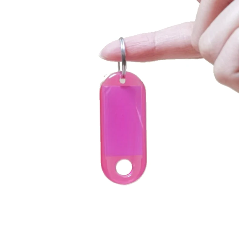 10PCS Plastic Clear Classification Plate Key Tags Label Numbered Name Baggage Tag ID Label Name Tags With Split Rings