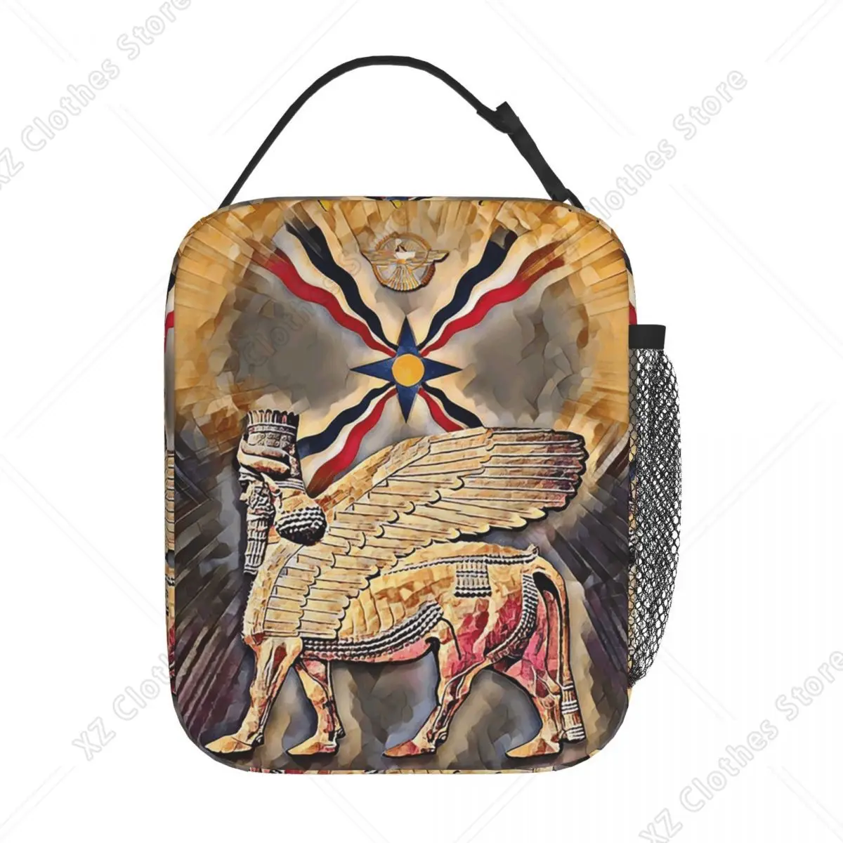 Luxury Assyrian Suryoyo Flag Insulated Lunch Bag for Women Children Portable Food Boxes Thermal Lunch Box Tote