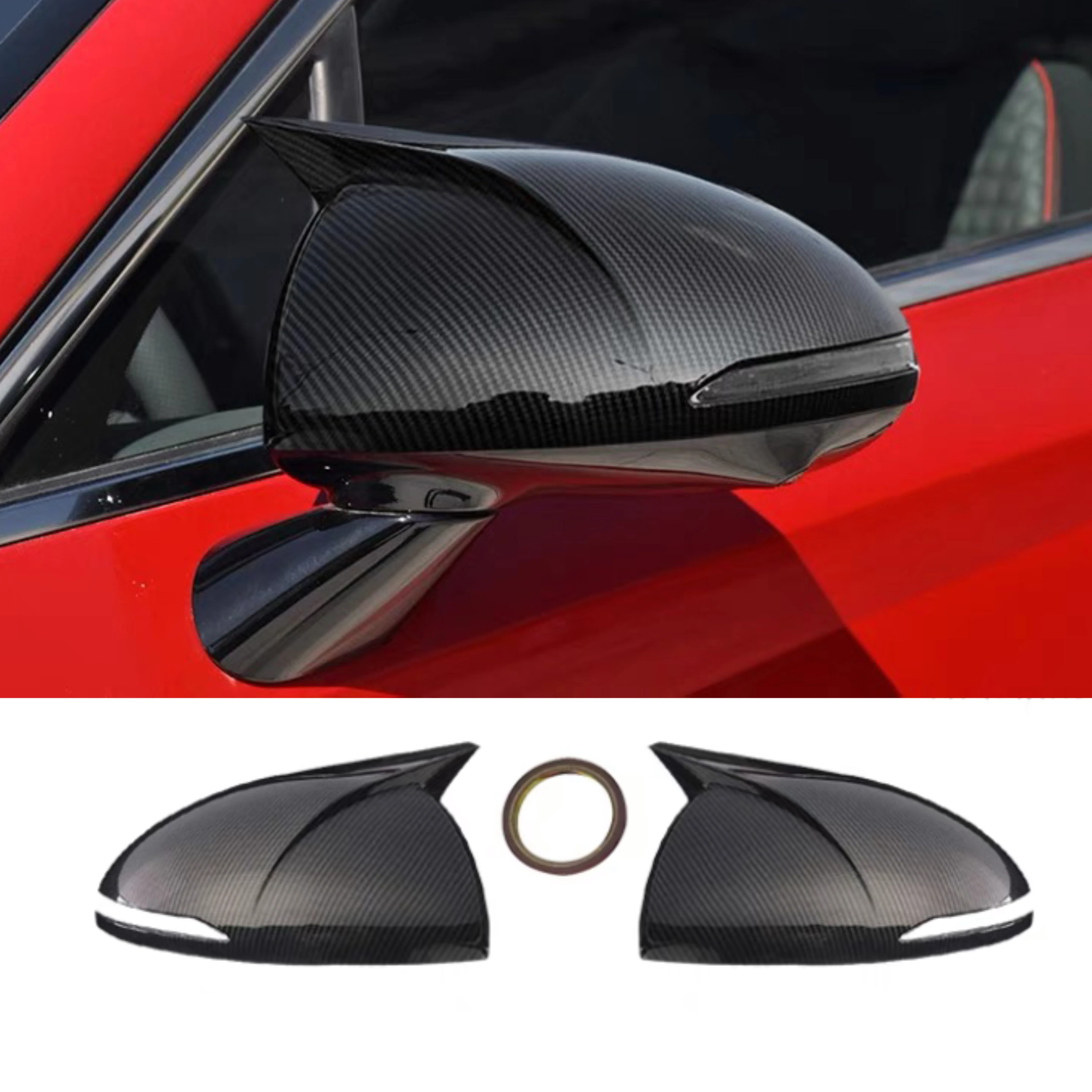 

Car Rearview Mirror Cover For Hyundai Sonata DN8 2020 2021 Side Door Shell Decoration Trim