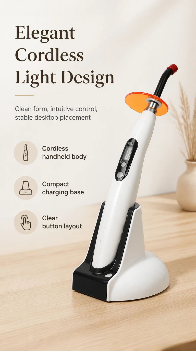 【CHIMU HOME】Wireless Rainbow LED Curing Light, Cordless Rechargeable, for Resin Filling