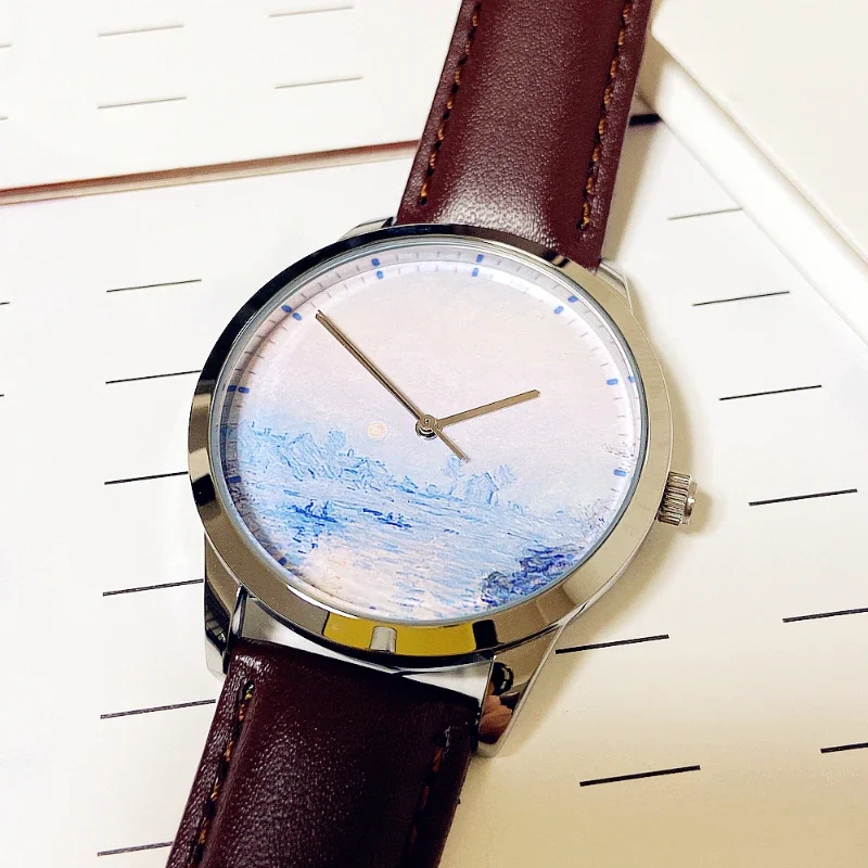 Nieuwe anime-stijl knappe heren luxe quartz horloge leer waterdicht automatisch klassiek trend quartz dameshorloge verjaardagscadeau