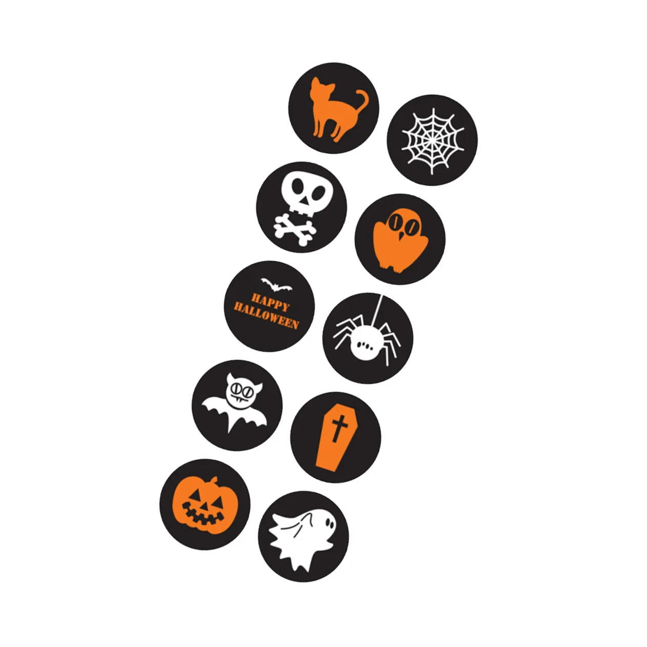 

40pcs Stickers Halloween Candy Bag Design Sealing Envelope DIY Halloween Sealing Stickers Craft Scrapbooking Boxes Gifts