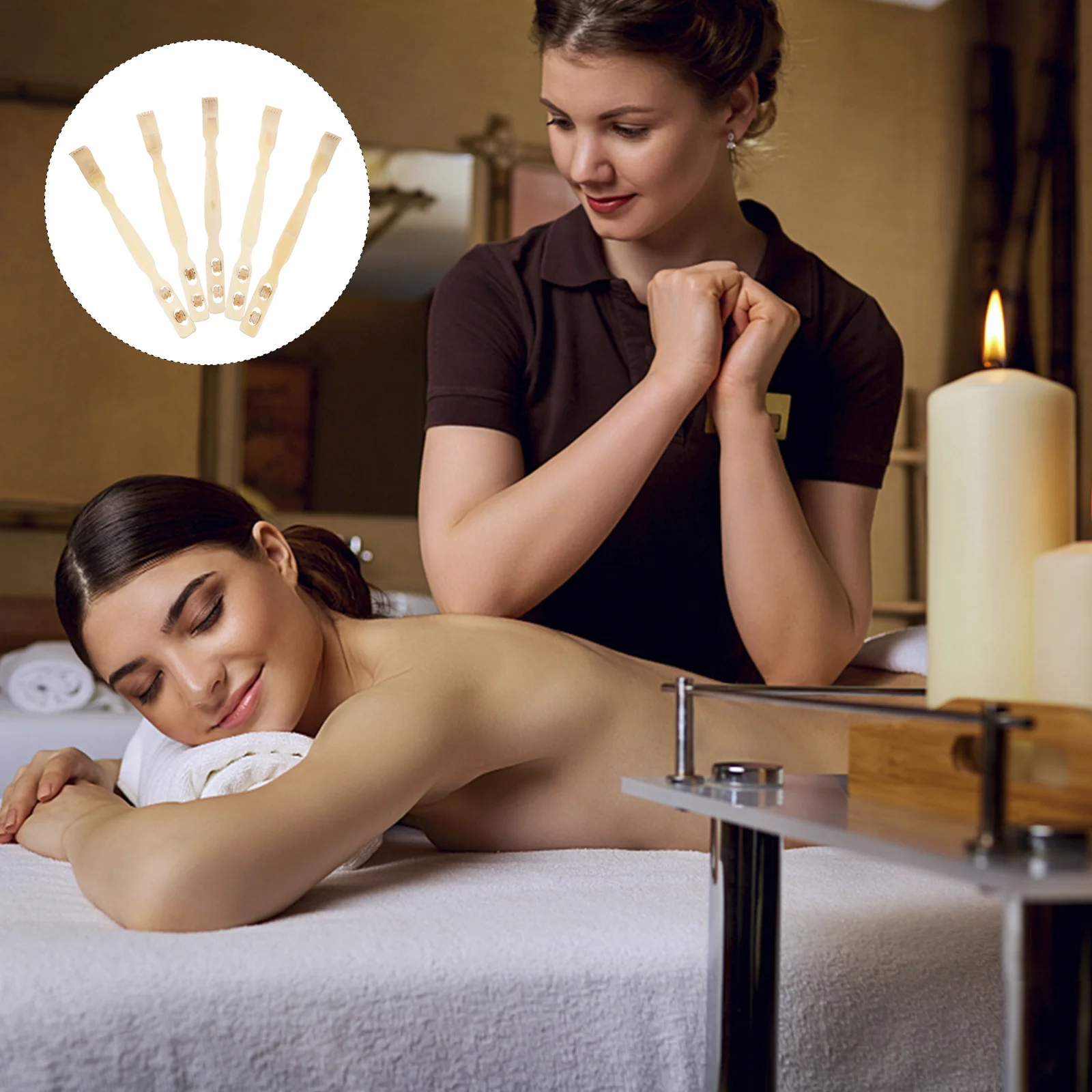 5Pcs Back Scratchers Bamboo Self-Massager Tools Ergonomic Handheld Scratchers Back Itch Relief Massager Scratch Claw Portable