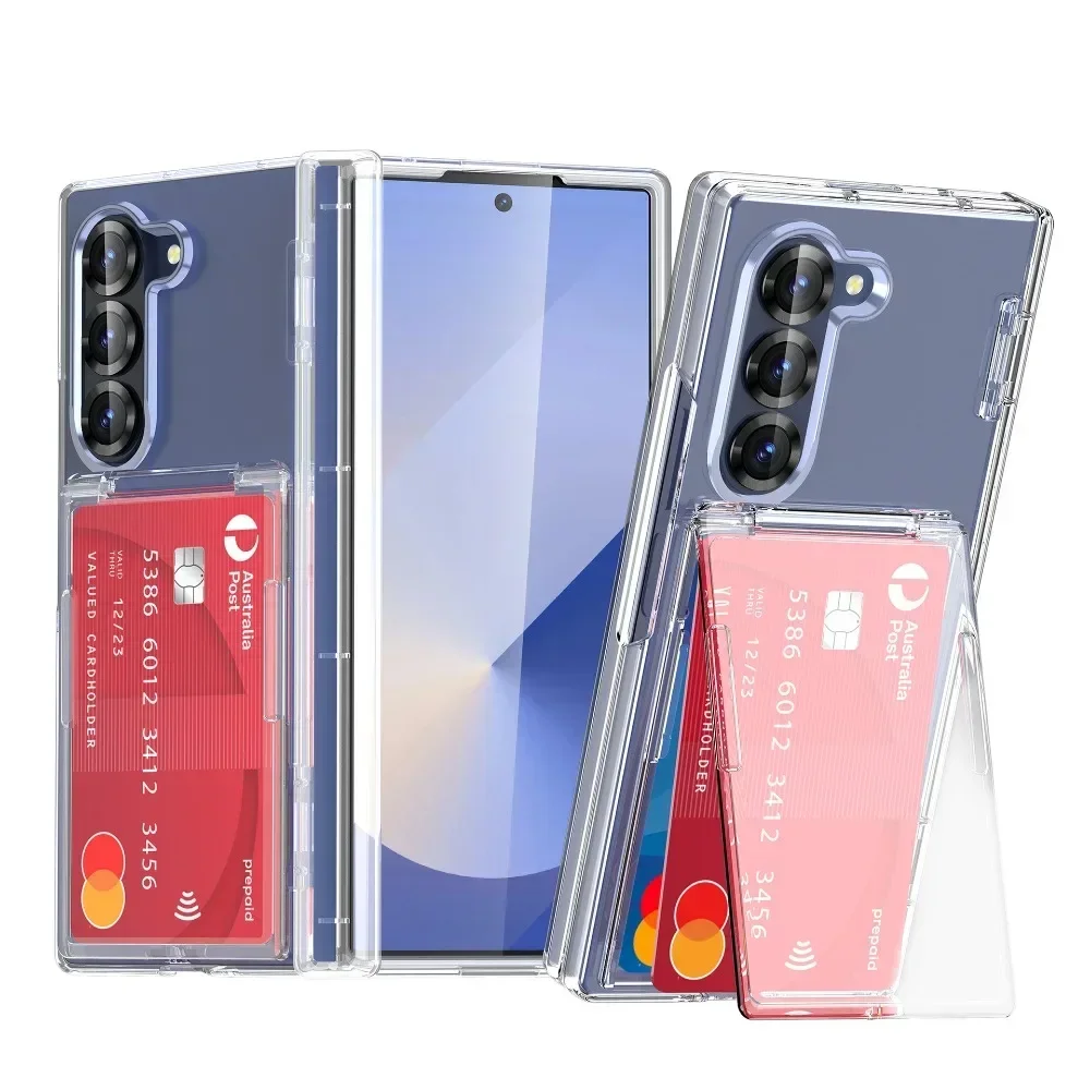 Luxus Flip Kickstand Handyhülle für Samsung Galaxy Z Fold 7 6 Fold7 Fold6 5G Klapphalterung Matte Cover mit Kartenhalter – Detail 5