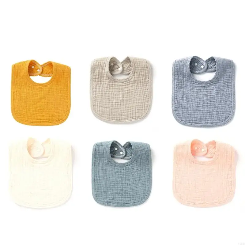 

N1HB Baby Feeding Drool Bibs Infants 4-layers Cotton Gauze Saliva Towel Bandana Burp Cloth for Newborn Toddler Shower Gifts