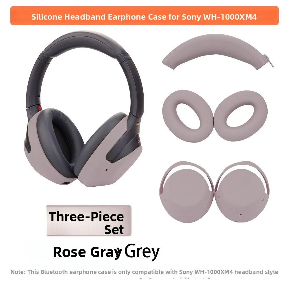 WH1000XM4 Full Cover Soft Earphone Protective Case Sponge Silicone Headband Sweatproof Oil-resistant Replacement Ear Cup...