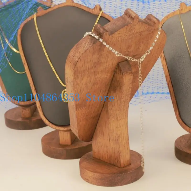 652F Изысканная прочная витрина для ювелирных изделий, маленькая подставка для ожерелья с регулируемым крючком для