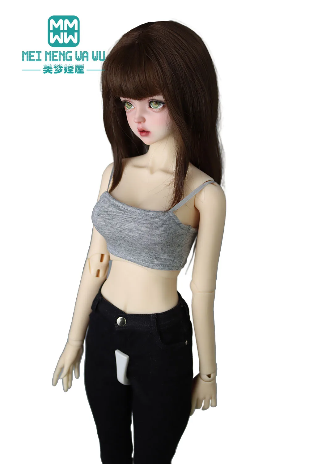 Se adapta a ropa de muñeca BJD 1/3 de 60cm DD SD camisolas de moda blancas, negras, rosas