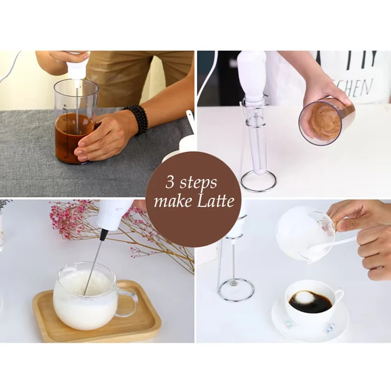 Mini Espumador de leche eléctrico multifuncional, batidor de huevos portátil, licuadora, agitador mezclador de alimentos, Espumador automático para batido de café