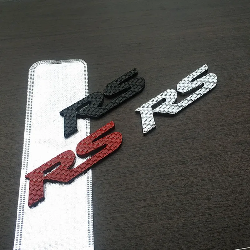 

Car personalized RS metal car sticker, metal modified car logo, rear tail label letter sticker, side label decorative sticker